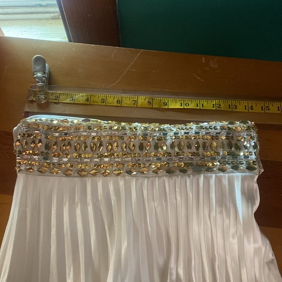 White and gold sequined formal gown-prom-Halloween-special event - Picture 4 of 4